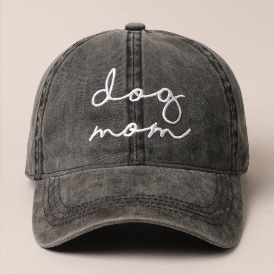 Dog Mom Lettering Embroidery Baseball Cap