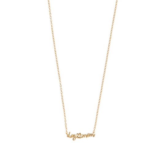 DOG MOM 18K Gold Plated Brass Necklace